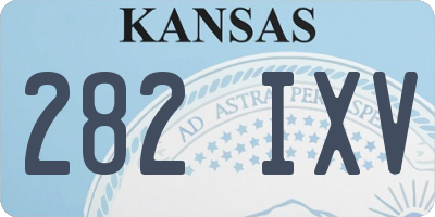 KS license plate 282IXV