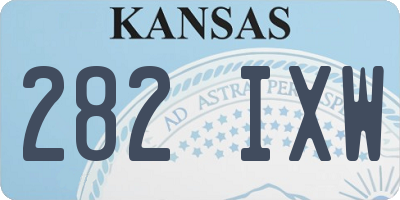 KS license plate 282IXW
