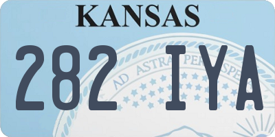 KS license plate 282IYA
