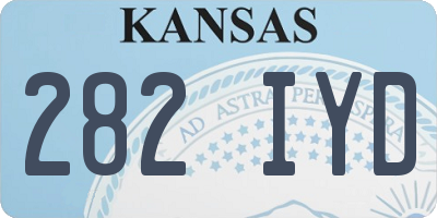KS license plate 282IYD