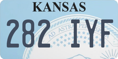KS license plate 282IYF