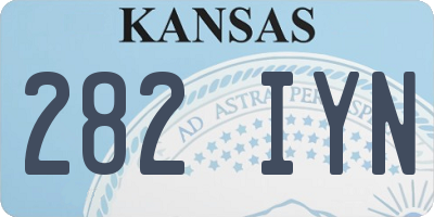 KS license plate 282IYN