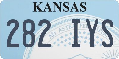 KS license plate 282IYS