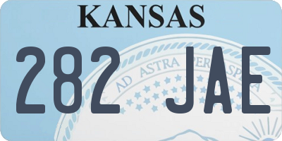 KS license plate 282JAE