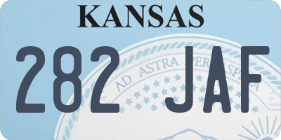KS license plate 282JAF
