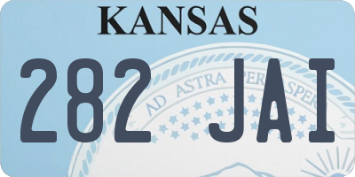 KS license plate 282JAI