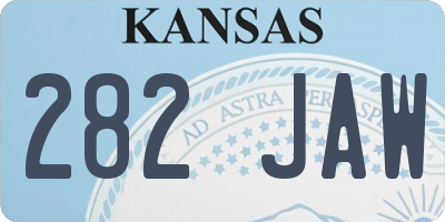 KS license plate 282JAW
