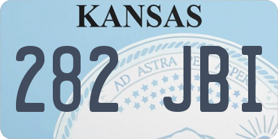 KS license plate 282JBI