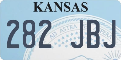 KS license plate 282JBJ