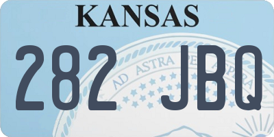 KS license plate 282JBQ