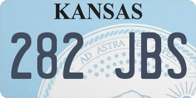 KS license plate 282JBS