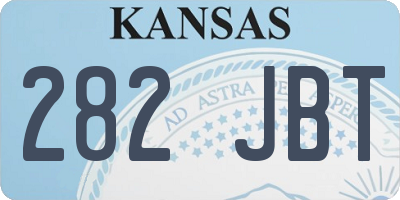 KS license plate 282JBT
