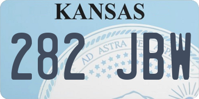 KS license plate 282JBW