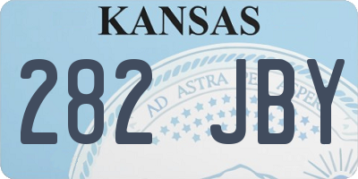 KS license plate 282JBY