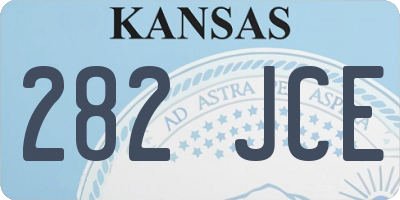 KS license plate 282JCE
