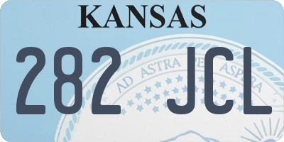 KS license plate 282JCL