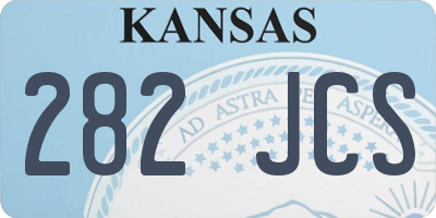 KS license plate 282JCS