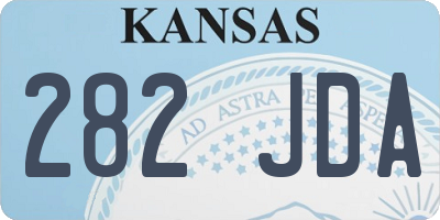 KS license plate 282JDA