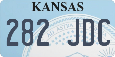 KS license plate 282JDC
