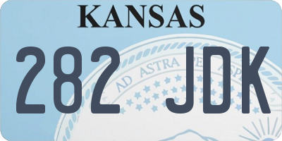 KS license plate 282JDK