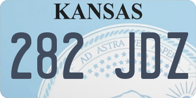 KS license plate 282JDZ