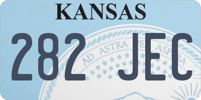 KS license plate 282JEC