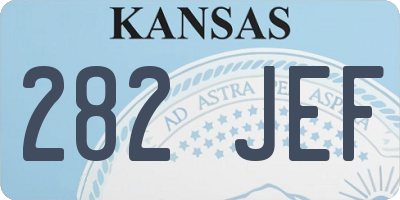 KS license plate 282JEF