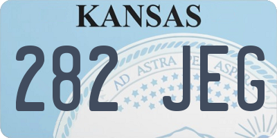 KS license plate 282JEG