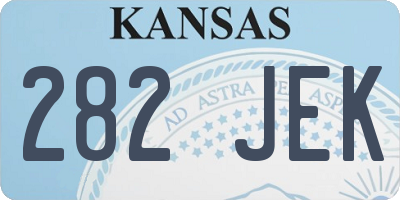 KS license plate 282JEK