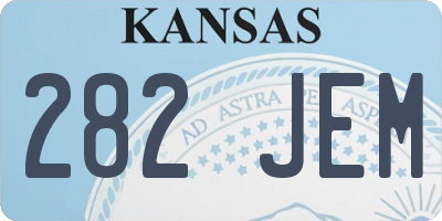KS license plate 282JEM