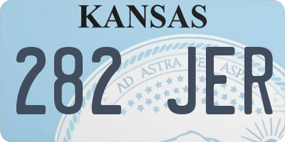 KS license plate 282JER