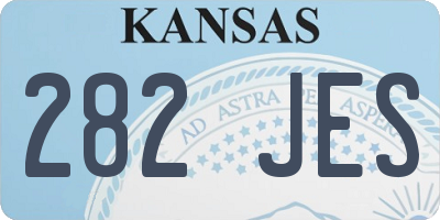 KS license plate 282JES
