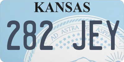 KS license plate 282JEY