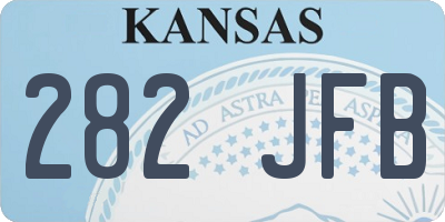 KS license plate 282JFB