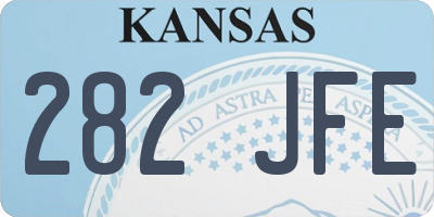 KS license plate 282JFE