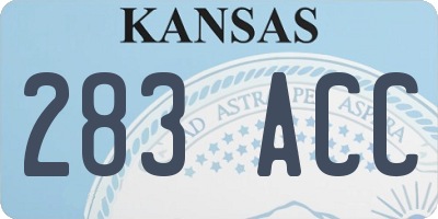 KS license plate 283ACC