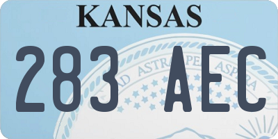 KS license plate 283AEC