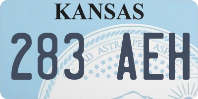 KS license plate 283AEH