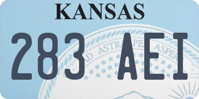 KS license plate 283AEI