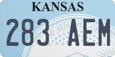 KS license plate 283AEM