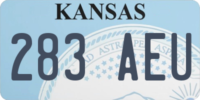 KS license plate 283AEU