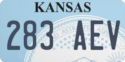 KS license plate 283AEV