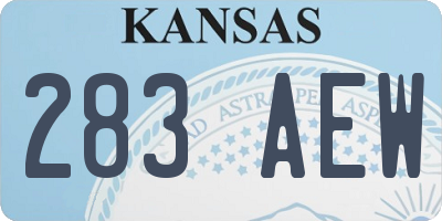 KS license plate 283AEW