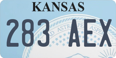 KS license plate 283AEX