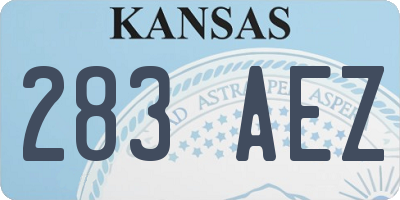 KS license plate 283AEZ
