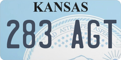 KS license plate 283AGT