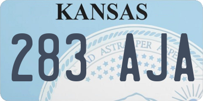KS license plate 283AJA