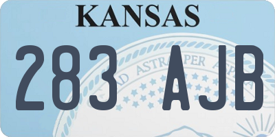 KS license plate 283AJB