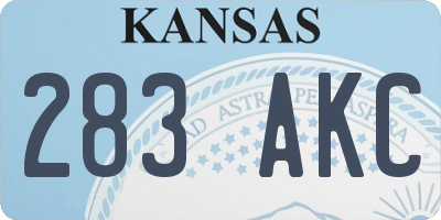 KS license plate 283AKC