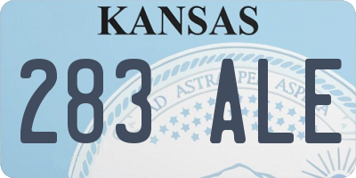 KS license plate 283ALE